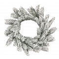 Xmas Wreath Frosted White 18"